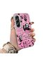 Tecno Camon 40 Pro 5g(Cm7) Compatible Pink Horror Movie Mask Pattern Acrylic Back Silicone Edge Phone Case