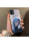 Samsung Galaxy A03/A04E/A04 Compatible Blue Haired Anime Girl Patterned Acrylic Back Silicone Edge Phone Case - 2