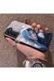 Samsung Galaxy S21 Fe Compatible Blue Haired Anime Girl Patterned Acrylic Back Silicone Edge Phone Case - 4