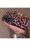 Vivo Y31/Y21D Compatible Pink Back Black Leopard Pattern Acrylic Back Silicone Edge Phone Case - 3