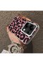 Xiaomi Redmi Note 13 Pro 4g Compatible Pink Back Black Leopard Pattern Acrylic Back Silicone Edge Phone Case - 5