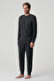 Comfortable Fit Waffle Fabric Pajama Set