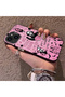 Pink Horror Movie Mask Patterned Acrylic Back Silicone Edge Phone Case Compatible with iPhone 14 Plus/15 Plus - 3