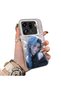 Oppo Find X9 Pro 5g Compatible Blue Haired Anime Girl Patterned Acrylic Back Silicone Edge Phone Case