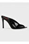 Women's Summer 11cm Thin Heeled Slippers - 574 3259 - Black Patent Leather