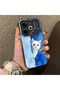 Cute White Cat Pattern Acrylic Back Silicone Edge Phone Case for Tecno Pova 6/Pova 6 Pro 5g Compatible - 2