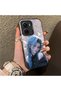 Vivo Y16/Y02S/Y56 Compatible Blue Haired Anime Girl Patterned Acrylic Back Silicone Edge Phone Case - 2