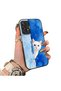 Samsung Galaxy A52/A52S Compatible Cute White Cat Pattern Acrylic Back Silicone Edge Phone Case