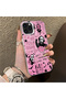 iPhone 11 Pro Compatible Pink Horror Movie Mask Patterned Acrylic Back Silicone Edge Phone Case - 2