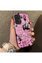 Samsung Galaxy A33 Compatible Pink Horror Movie Mask Patterned Acrylic Back Silicone Edge Phone Case - 2