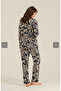 Women'S, Modal, Navy Blue, (with Socks as a Gift), Pajama Set - 4