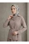 طقم تنورة بأزرار متقاطعة - مينك - 2