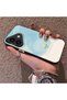Cute Little Flower Pattern Acrylic Back Silicone Edge Phone Case Compatible with iPhone 16 Plus - 3
