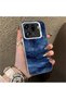 Oppo Find X9 Pro 5g Compatible Navy Blue Watercolor Mountain-Star Art Pattern Acrylic Back Silicone Edge Phone Case - 2