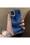Samsung Galaxy A12/M12 Compatible Navy Blue Watercolor Mountain-Star Art Pattern Acrylic Back Silicone Edge Phone Case - 2