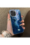 Dreamy Starry Sea Fish Pattern Acrylic Back Silicone Edge Phone Case Compatible with iPhone 16 Pro - 2