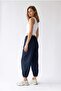 4965 Women's Elastic Waist Lace-Up Shalwar Trousers Navy Blue - 6