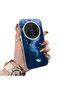 Vivo X200 Pro Compatible Dreamy Starry Sea Fish Pattern Acrylic Back Silicone Edge Phone Case