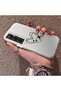 Realme C65 4g Compatible Line Heart and Airplane Pattern Non-Transparent Acrylic Back Silicone Edge Phone Case - 3