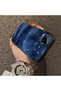 Realme C15/C25/C25S Compatible Navy Blue Watercolor Mountain-Star Art Pattern Acrylic Back Silicone Edge Phone Case - 4