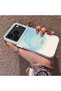 Cute Little Flower Pattern Acrylic Back Silicone Edge Phone Case Compatible with iPhone 17 Pro - 3