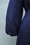 Lined Ruffle Detailed Crinkle Crepe Hijab Dress - Navy Blue - 2
