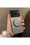 iPhone 17 Pro Compatible Silver Carved Moon and Star Pattern Non-Transparent Acrylic Back Silicone Edge Case - 2