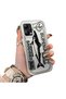 Xiaomi Redmi Note 12 5g Compatible Canned Sardine Fish Sketch Patterned Non-Transparent Acrylic Back Silicone Edge Case