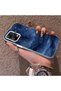 Xiaomi Redmi Note 12 5g Compatible Navy Blue Watercolor Mountain-Star Art Pattern Acrylic Back Silicone Edge Phone Case - 3