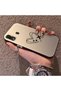 Samsung Galaxy A30/A20 Compatible Line Heart and Airplane Pattern Non-Transparent Acrylic Back Silicone Edge Phone Case - 3