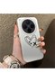 Vivo X300 Compatible Line Heart and Airplane Pattern Non-Transparent Acrylic Back Silicone Edge Phone Case - 2