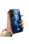 Samsung Galaxy A15 4G/5G Compatible Dreamy Starry Sea Fish Pattern Acrylic Back Silicone Edge Phone Case