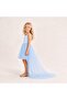 Girl's Satin Front Short Back Long Evening Dress 1-5 Years Old - 3