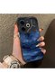 Tecno Pova 6/Pova 6 Pro 5g Compatible Navy Blue Watercolor Mountain-Star Art Pattern Acrylic Back Silicone Edge Phone Case - 2