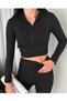 Women's Ribbed Crop Hoodie & Leggings Set - 2