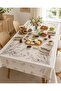 Tablecloth Whisper Garden Patterned Rectangular Tablecloth – Stylish Modern Tablecloth-155X220 cm - 3