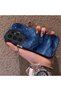 Samsung Galaxy S23 Ultra Compatible Navy Blue Watercolor Mountain-Star Art Pattern Acrylic Back Silicone Edge Phone Case - 3