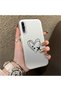 Samsung Galaxy A50/A50S/A30S Compatible Line Heart and Airplane Pattern Non-Transparent Acrylic Back Silicone Edge Phone Case - 2
