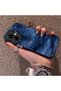 Infinix Smart 10 Compatible Navy Blue Watercolor Mountain-Star Art Pattern Acrylic Back Silicone Edge Phone Case - 3