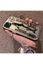 Realme C21 Compatible Canned Sardine Fish Sketch Patterned Non-Transparent Acrylic Back Silicone Edge Case - 3