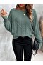 Relaxed Fit Boat Neck Batwing Sleeve Sweater - 4