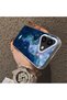 iPhone 16 Plus Compatible Dreamy Starry Sea Fish Pattern Acrylic Back Silicone Edge Phone Case - 4