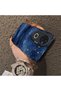 Vivo V50 Compatible Navy Blue Watercolor Mountain-Star Art Pattern Acrylic Back Silicone Edge Phone Case - 4