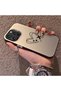 iPhone 16 Pro Compatible Stripe Heart and Airplane Pattern Non-Transparent Acrylic Back Silicone Edge Phone Case - 3