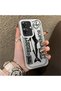 Realme Note 60 Compatible Canned Sardine Fish Sketch Patterned Non-Transparent Acrylic Back Silicone Edge Case - 3