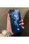 Dreamy Starry Sea Fish Pattern Acrylic Back Silicone Edge Phone Case Compatible with iPhone 7 Plus/8 Plus - 2