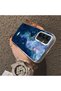 Samsung Galaxy A15 4G/5G Compatible Dreamy Starry Sea Fish Pattern Acrylic Back Silicone Edge Phone Case - 4