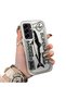 Samsung Galaxy A36/A56 Compatible Canned Sardine Fish Sketch Pattern Non-Transparent Acrylic Back Silicone Edge Case