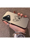 iPhone 16 Plus Compatible Stripe Heart and Airplane Pattern Non-Transparent Acrylic Back Silicone Edge Phone Case - 3