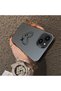 iPhone 15 Plus/14 Plus Compatible Stripe Heart and Airplane Pattern Non-Transparent Acrylic Back Silicone Edge Phone Case - 5